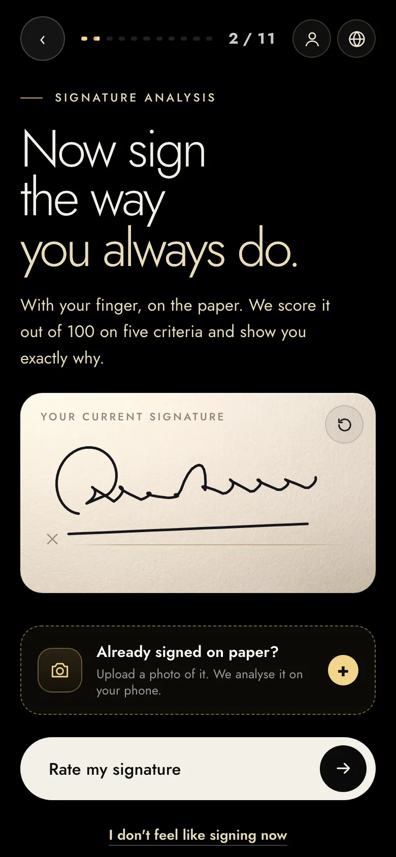 Sign the way you do